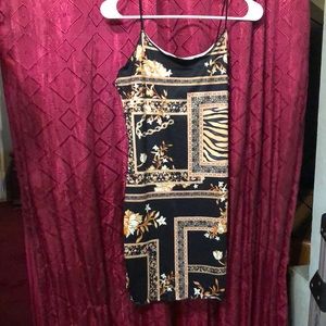 Fitted black and Gold dress from SHEIN